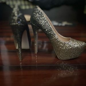 Just Fab Ultra high glitter platform
